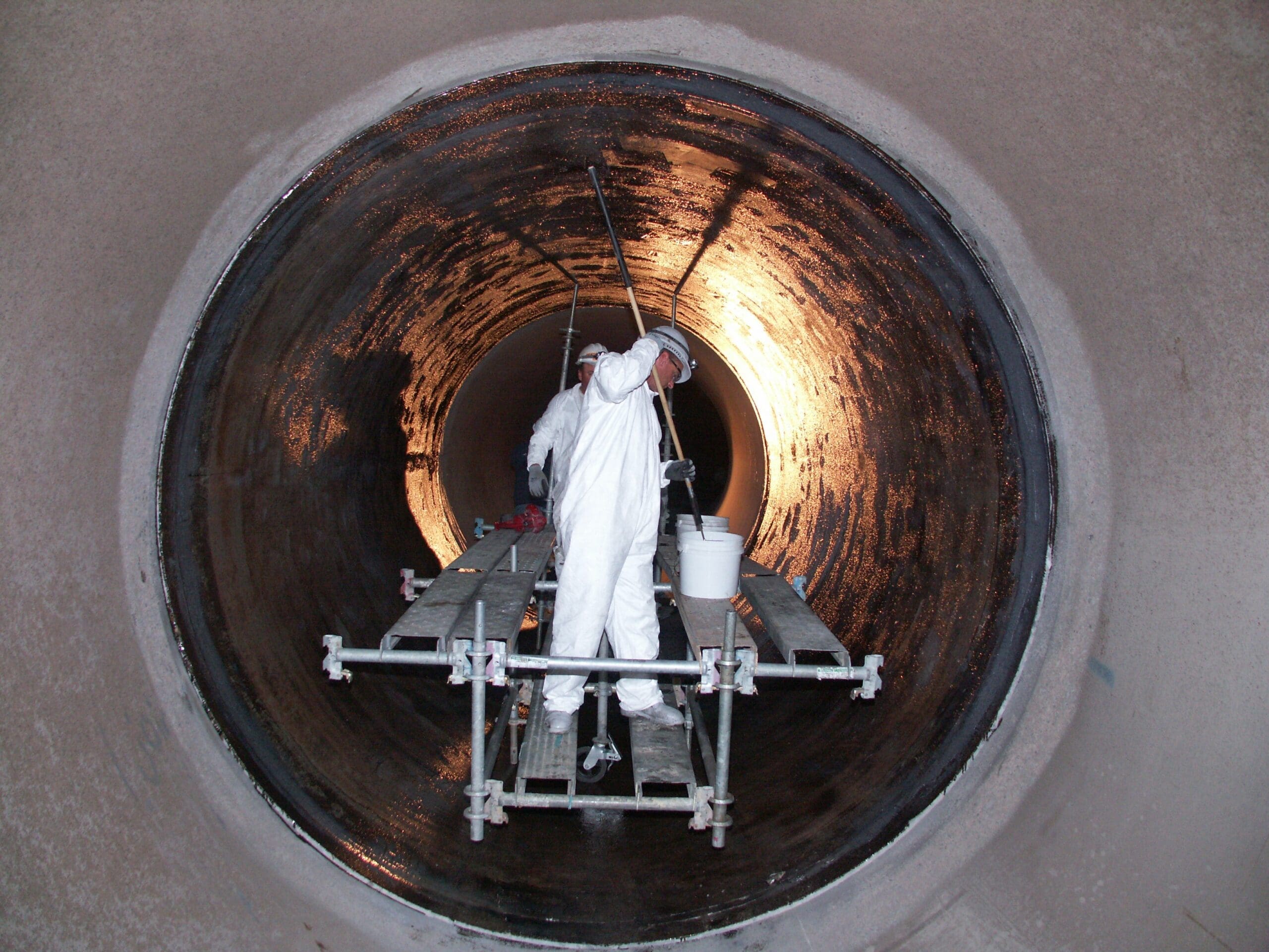 IUPAT Workers in large pipe